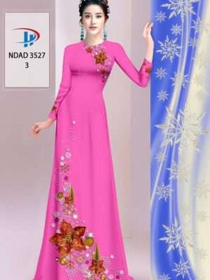 Vải Áo Dài Hoa In 3D AD NDAD3527 37
